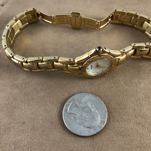Gold Tone Seiko Bracelet with Watch main image 4